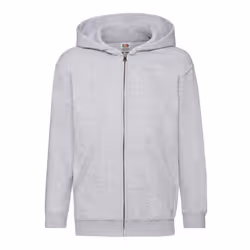 Fruit Of The Loom Childrens/Kids Unisex Hooded Sweatshirt Jacket - 12-13, Heather Grey