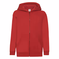 Fruit Of The Loom Childrens/Kids Unisex Hooded Sweatshirt Jacket - 14-15, Red