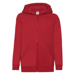 Fruit Of The Loom Childrens/Kids Unisex Hooded Sweatshirt Jacket - 14-15, Red