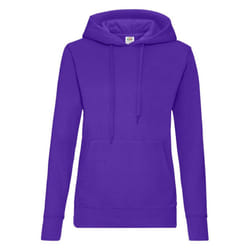 Fruit Of The Loom Mens Hooded Sweatshirt / Hoodie - S, Purple