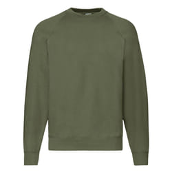 Fruit Of The Loom Mens Raglan Sleeve BelcoroÂ® Sweatshirt - S, Classic Olive