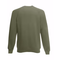 Fruit Of The Loom Mens Raglan Sleeve BelcoroÂ® Sweatshirt - XL, Classic Olive