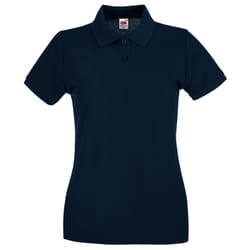 Fruit Of The Loom Ladies Lady-Fit Premium Short Sleeve Polo Shirt - XS, Deep Navy