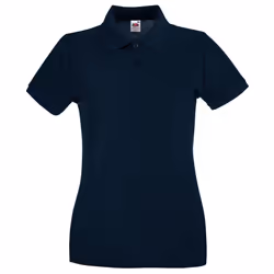 Fruit Of The Loom Ladies Lady-Fit Premium Short Sleeve Polo Shirt - 2XL, Deep Navy