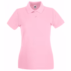 Fruit Of The Loom Ladies Lady-Fit Premium Short Sleeve Polo Shirt - L, Light Pink