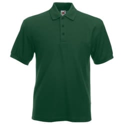 Fruit Of The Loom Mens 65/35 Heavyweight Pique Short Sleeve Polo Shirt - 3XL, Bottle Green