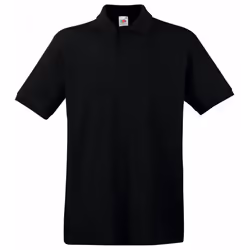 Fruit Of The Loom Premium Mens Short Sleeve Polo Shirt - S, Black