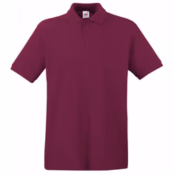 Fruit Of The Loom Premium Mens Short Sleeve Polo Shirt - 3XL, Burgundy