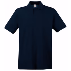 Fruit Of The Loom Premium Mens Short Sleeve Polo Shirt - XL, Deep Navy
