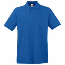Fruit Of The Loom Premium Mens Short Sleeve Polo Shirt - XL, Royal