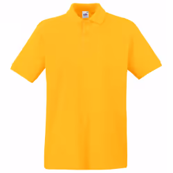 Fruit Of The Loom Premium Mens Short Sleeve Polo Shirt - 3XL, Sunflower