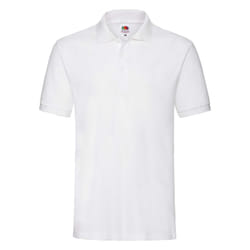 Fruit Of The Loom Premium Mens Short Sleeve Polo Shirt - L, White