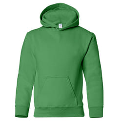 Gildan Heavy Blend Childrens Unisex Hooded Sweatshirt Top / Hoodie - L, Irish Green