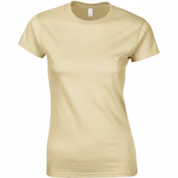 Gildan Ladies Soft Style Short Sleeve T-Shirt - XL, Sand