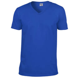 Gildan Mens Soft Style V-Neck Short Sleeve T-Shirt - M, Royal