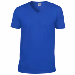 Gildan Mens Soft Style V-Neck Short Sleeve T-Shirt - XL, Royal