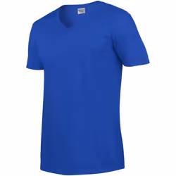 Gildan Mens Soft Style V-Neck Short Sleeve T-Shirt - 2XL, Royal