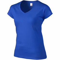 Gildan Ladies Soft Style Short Sleeve V-Neck T-Shirt - M, Royal