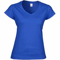 Gildan Ladies Soft Style Short Sleeve V-Neck T-Shirt - XL, Royal