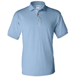 Gildan Adult DryBlend Jersey Short Sleeve Polo Shirt - M, Light Blue