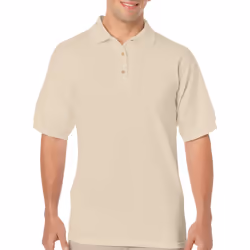 Gildan Adult DryBlend Jersey Short Sleeve Polo Shirt - 2XL, Sand