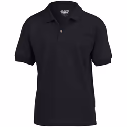 Gildan DryBlend Childrens Unisex Jersey Polo Shirt - S, Black