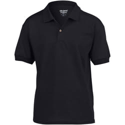 Gildan DryBlend Childrens Unisex Jersey Polo Shirt - S, Black