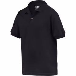 Gildan DryBlend Childrens Unisex Jersey Polo Shirt - S, Black
