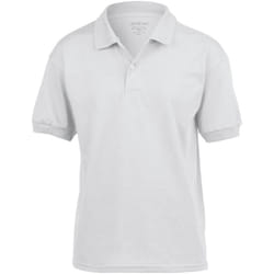 Gildan DryBlend Childrens Unisex Jersey Polo Shirt - S, White