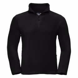 Russell Mens 1/4 Zip Outdoor Fleece Top - XS, Black