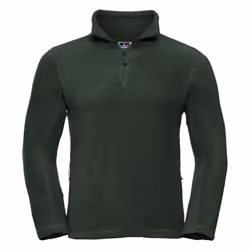 Russell Mens 1/4 Zip Outdoor Fleece Top - XS, Bottle Green