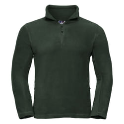 Russell Mens 1/4 Zip Outdoor Fleece Top - XS, Bottle Green