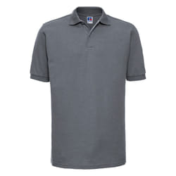 Russell Mens Ripple Collar & Cuff Short Sleeve Polo Shirt - XS, Convoy Grey