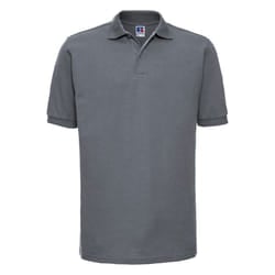 Russell Mens Ripple Collar & Cuff Short Sleeve Polo Shirt - 4XL, Convoy Grey