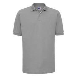 Russell Mens Ripple Collar & Cuff Short Sleeve Polo Shirt - XS, Light Oxford