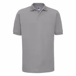 Russell Mens Ripple Collar & Cuff Short Sleeve Polo Shirt - XL, Light Oxford