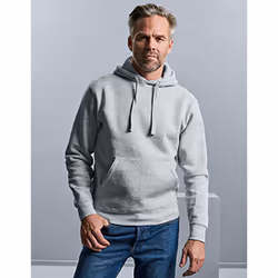 Russell Mens Authentic Hooded Sweatshirt / Hoodie - XS, Light Oxford