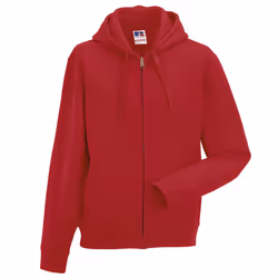 Russell Mens Authentic Full Zip Hooded Sweatshirt / Hoodie - 3XL, Classic Red