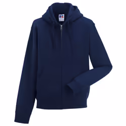 Russell Mens Authentic Full Zip Hooded Sweatshirt / Hoodie - XS, French Navy