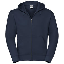 Russell Mens Authentic Full Zip Hooded Sweatshirt / Hoodie - 2XL, French Navy