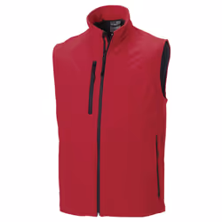 Russell Mens 3 Layer Soft Shell Gilet Jacket - XS, Classic Red