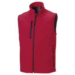 Russell Mens 3 Layer Soft Shell Gilet Jacket - XS, Classic Red