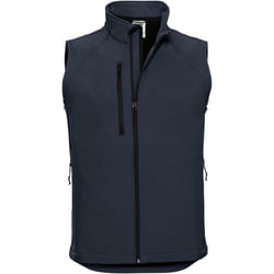 Russell Mens 3 Layer Soft Shell Gilet Jacket - XS, French Navy
