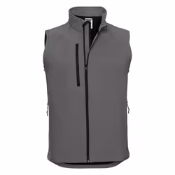 Russell Mens 3 Layer Soft Shell Gilet Jacket - S, Titanium