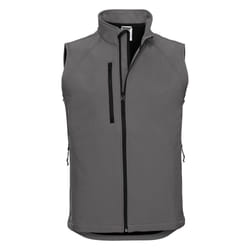 Russell Mens 3 Layer Soft Shell Gilet Jacket - S, Titanium