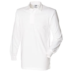 Front Row Mens Long Sleeve Sports Rugby Shirt - S, White