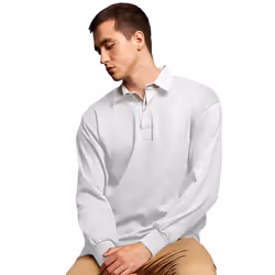 Front Row Mens Long Sleeve Sports Rugby Shirt - S, White