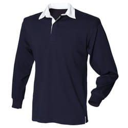 Front Row Mens Long Sleeve Sports Rugby Shirt - S, Navy