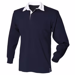 Front Row Mens Long Sleeve Sports Rugby Shirt - M, Navy