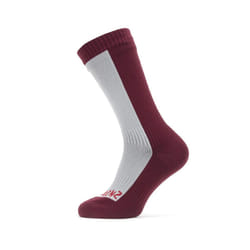 Seal Skinz Waterproof Cold Weather Mid Length SockGrey/RedUnisex